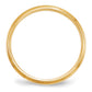 Solid 18K Yellow Gold 2.5mm Half Round with Edge Men's/Women's Wedding Band Ring Size 5
