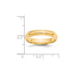 Solid 18K Yellow Gold 4mm Half Round with Edge Men's/Women's Wedding Band Ring Size 6.5