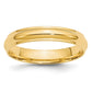 Solid 18K Yellow Gold 4mm Half Round with Edge Men's/Women's Wedding Band Ring Size 5.5