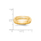 Solid 18K Yellow Gold 5mm Half Round with Edge Men's/Women's Wedding Band Ring Size 5.5