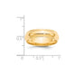 Solid 18K Yellow Gold 6mm Half Round with Edge Men's/Women's Wedding Band Ring Size 8.5