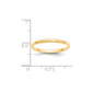 Solid 18K Yellow Gold 2mm Light Weight Half Round Men's/Women's Wedding Band Ring Size 10