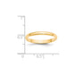 Solid 18K Yellow Gold 2.5mm Light Weight Half Round Men's/Women's Wedding Band Ring Size 10