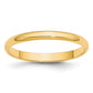 Solid 14K Yellow Gold 2.5mm Light Weight Half Round Men's/Women's Wedding Band Ring Size 10