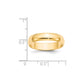 Solid 14K Yellow Gold 5mm Light Weight Half Round Men's/Women's Wedding Band Ring Size 10