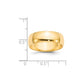Solid 18K Yellow Gold 7mm Light Weight Half Round Men's/Women's Wedding Band Ring Size 10