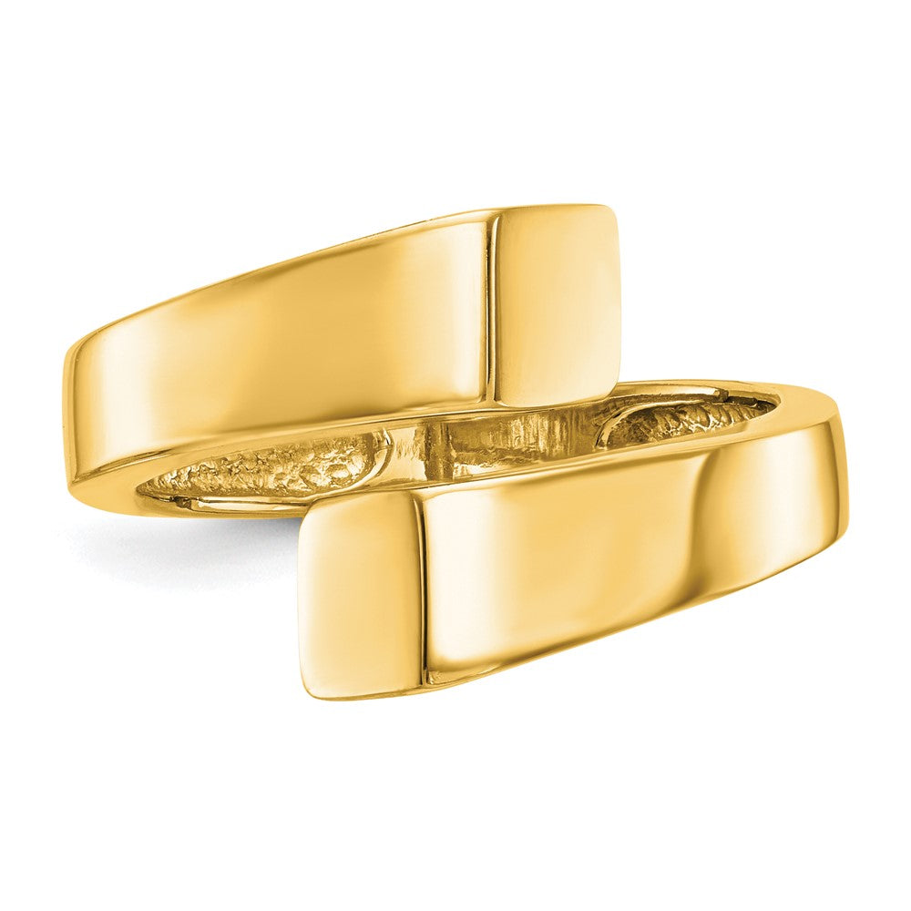 14K Yellow Gold Square Overlapping Ring