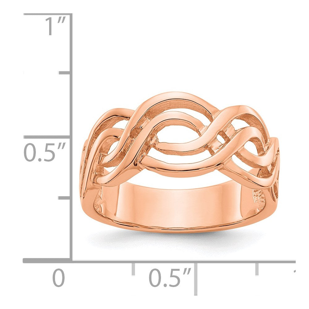 14k Rose Gold Infinity Ring