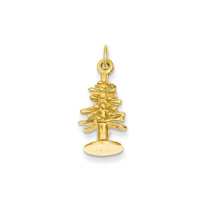 14k Yellow Gold 3-D Christmas Tree Pendant
