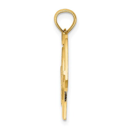 14k Yellow & Rhodium Gold w/Rhodium US AIR FORCE T-Shirt Charm