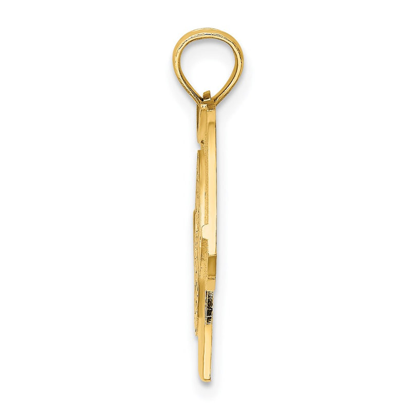 14k Yellow & Rhodium Gold w/Rhodium US AIR FORCE T-Shirt Charm
