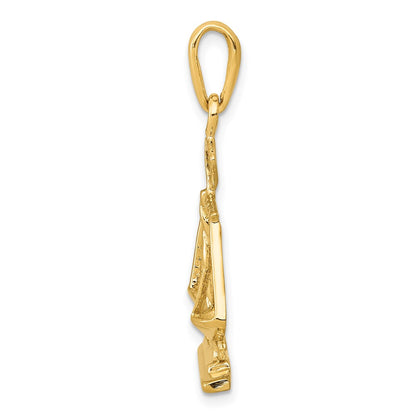 14k Yellow Gold Scales of Justice Pendant