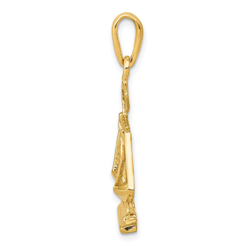 14k Yellow Gold Scales of Justice Pendant