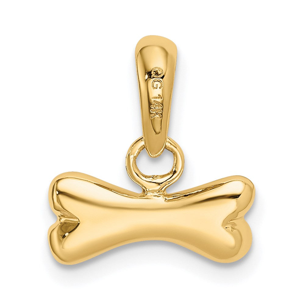 14k Yellow Gold Dog Bone Pendant