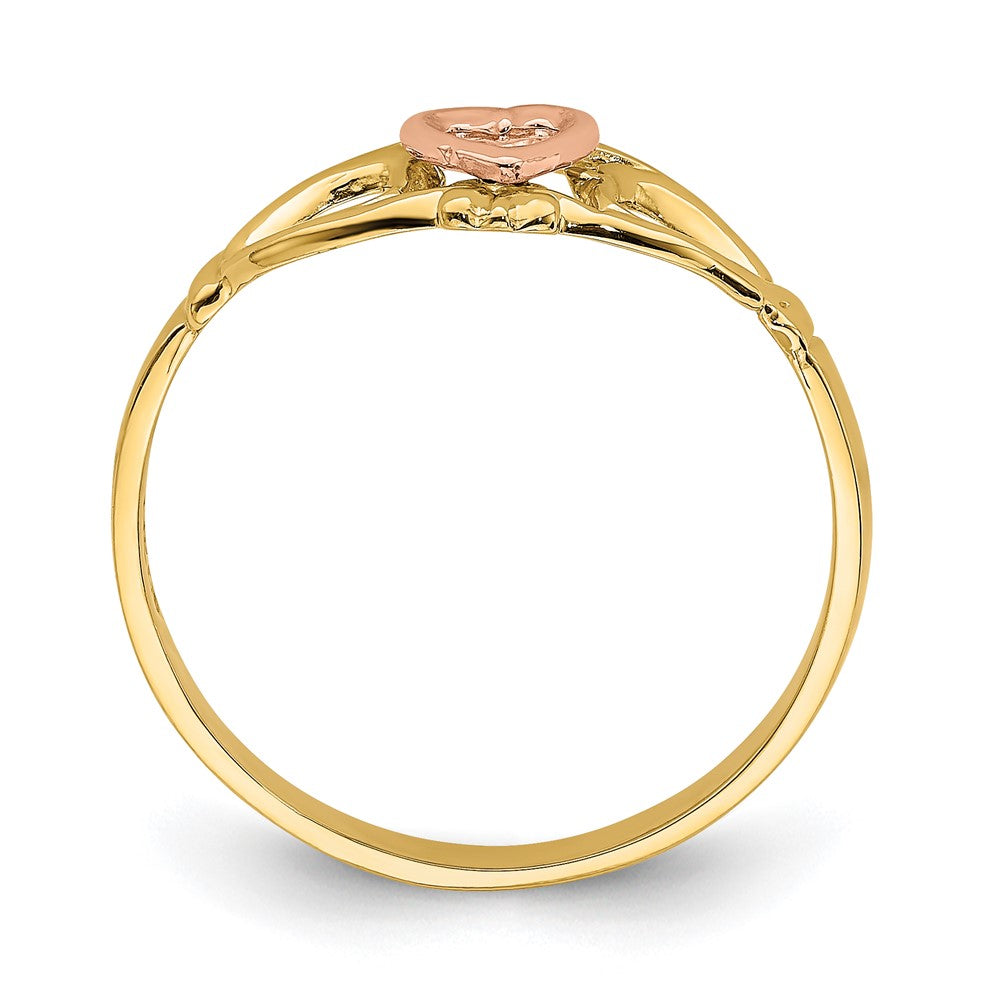 14k Two-Tone Gold Heart Ring
