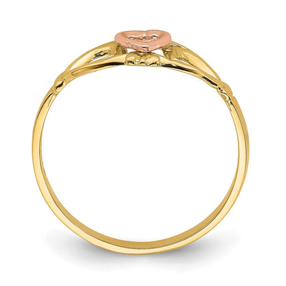 14k Two-Tone Gold Heart Ring