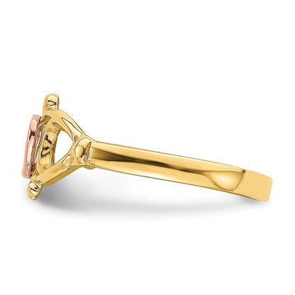 14k Two-Tone Gold Heart Ring