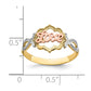 14k Yellow and Rose Gold w/Rhodium Love Ring