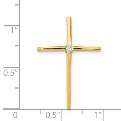 14k Diamond Passion Cross Slide