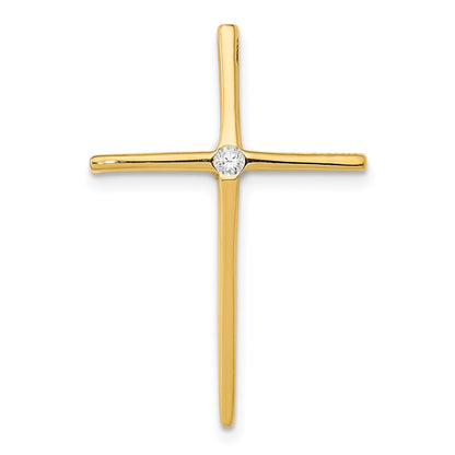 14k Diamond Passion Cross Slide