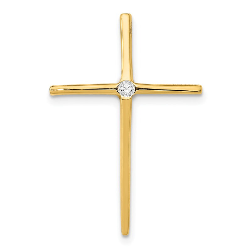 14k Diamond Passion Cross Slide