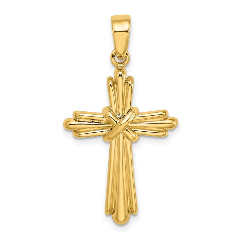 14k Yellow Gold Polished Cross Charm
