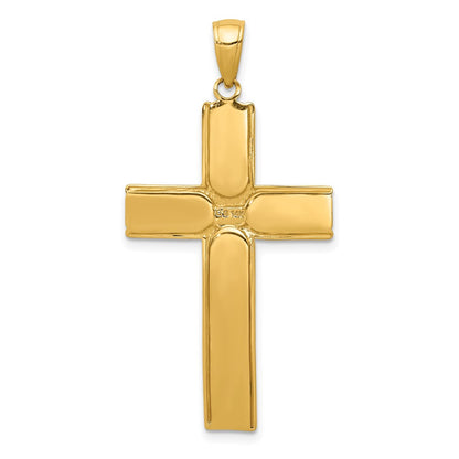 14k Yellow Gold Satin Finish Crucifix Pendant