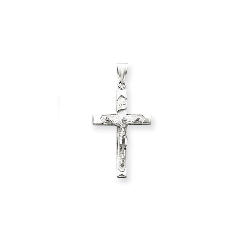 14k White Gold Crucifix Pendant