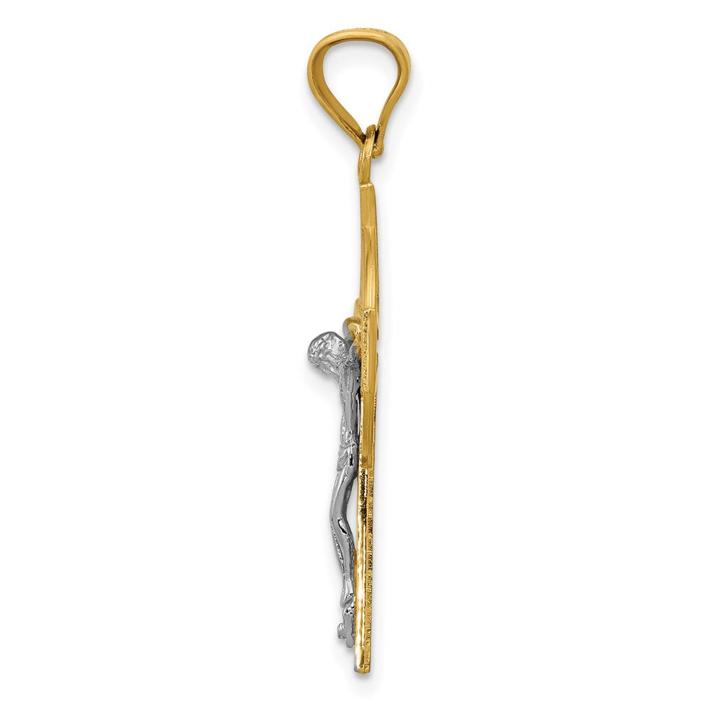 14k Two-tone Gold Iona Crucifix Pendant