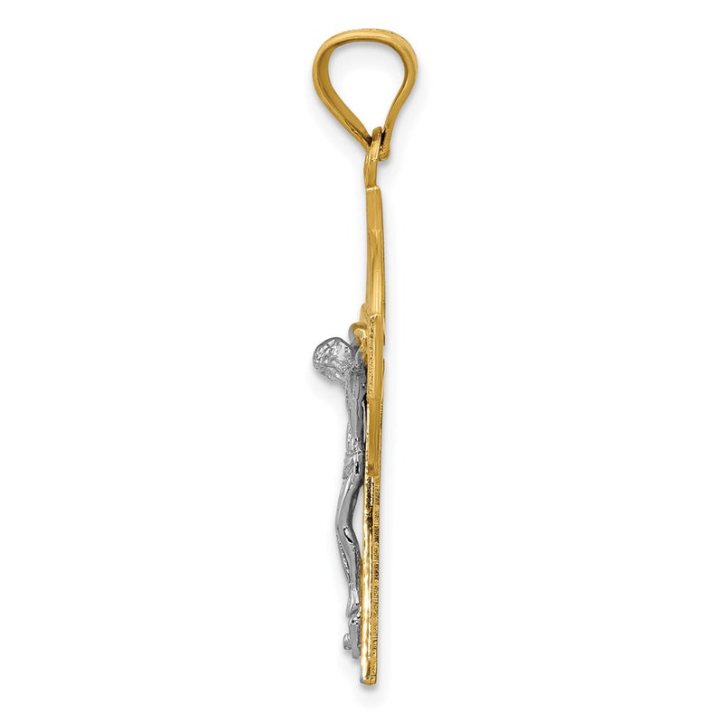 14k Two-tone Gold Iona Crucifix Pendant