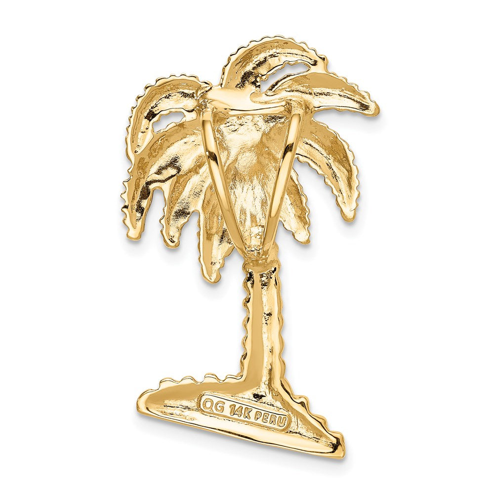 14k Yellow Gold Palm Tree Slide