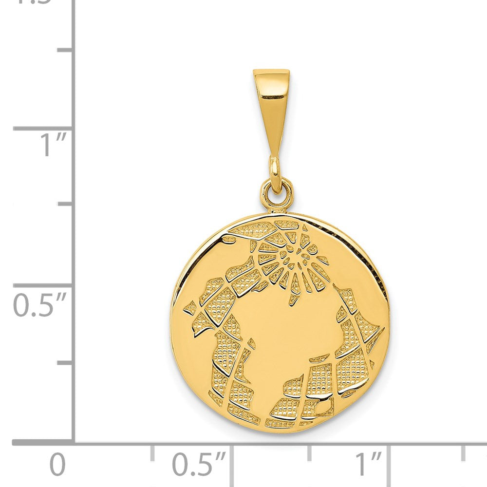 14k Yellow Gold Globe Pendant