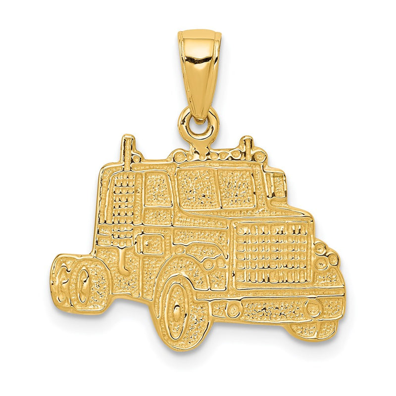 14k Yellow Gold Truck Cab Pendant