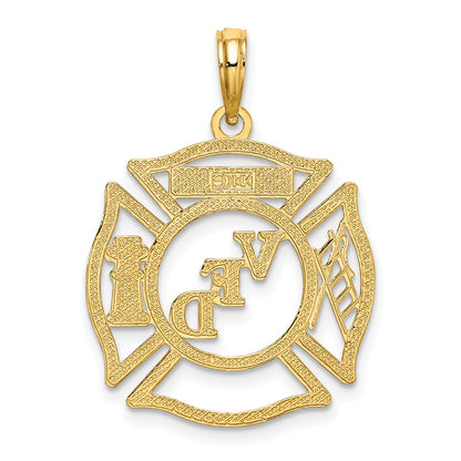 14k Yellow Gold VFD Member Shield Charm