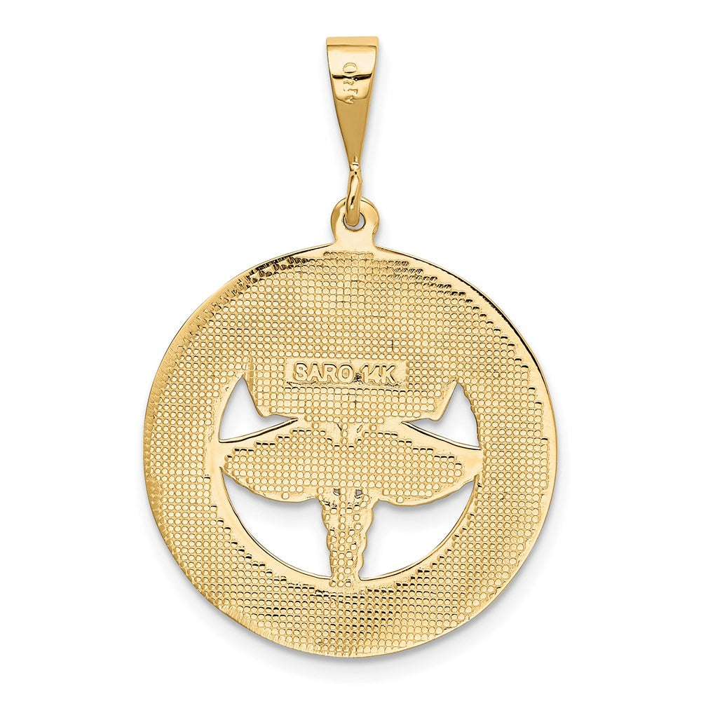 14k Yellow Gold RN THE ART OF CARING Pendant