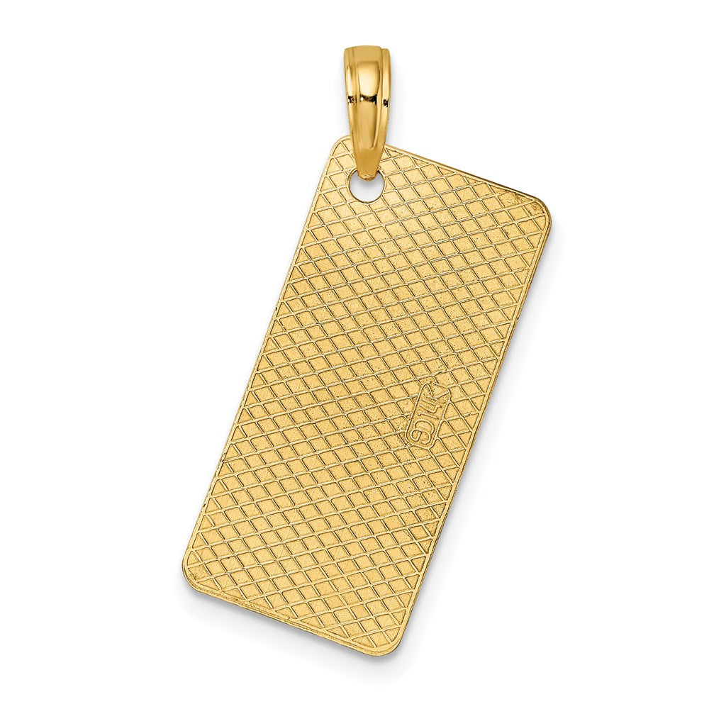14k Yellow Gold FLORIDA SARASOTA License Plate Charm