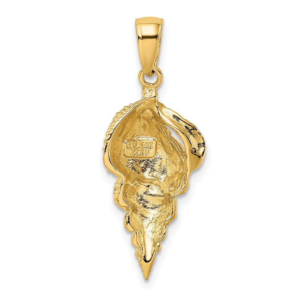 14k Yellow Gold Conch Shell Pendant