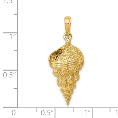 14k Yellow Gold Conch Shell Pendant