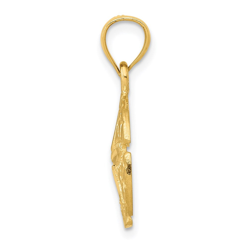 14k Yellow Gold Sand Dollar Pendant