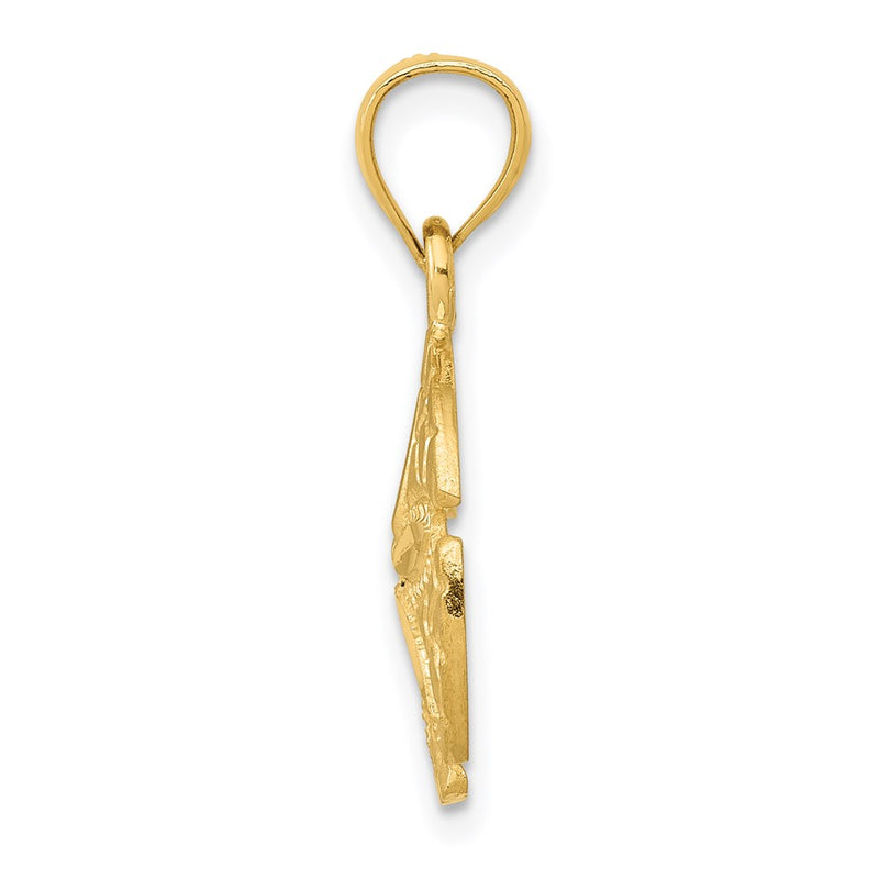 14k Yellow Gold Sand Dollar Pendant