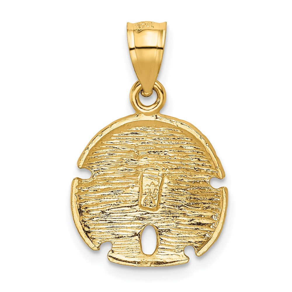 14k Yellow Gold Sand Dollar Pendant