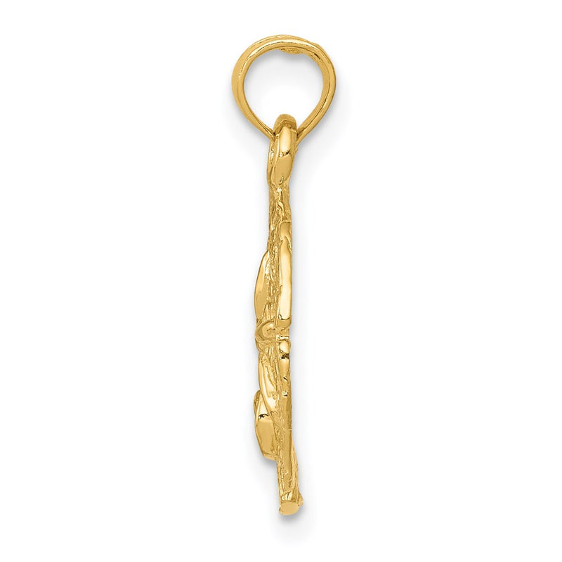 14k Yellow Gold Sand Dollar Pendant