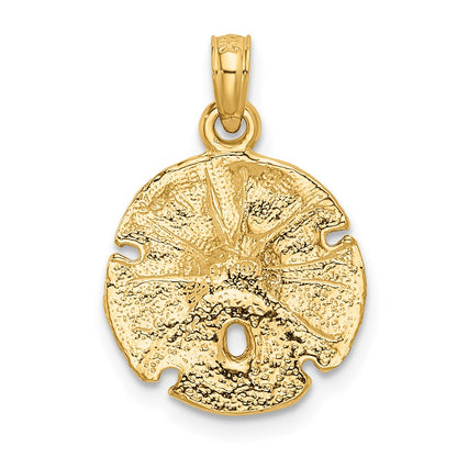 14k Yellow Gold Sand Dollar Pendant