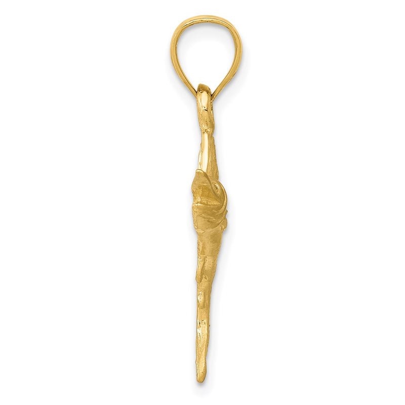 14k Yellow Gold Sailfish Pendant