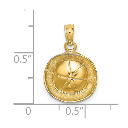 14k Yellow Gold 3D Sailor Hat Charm