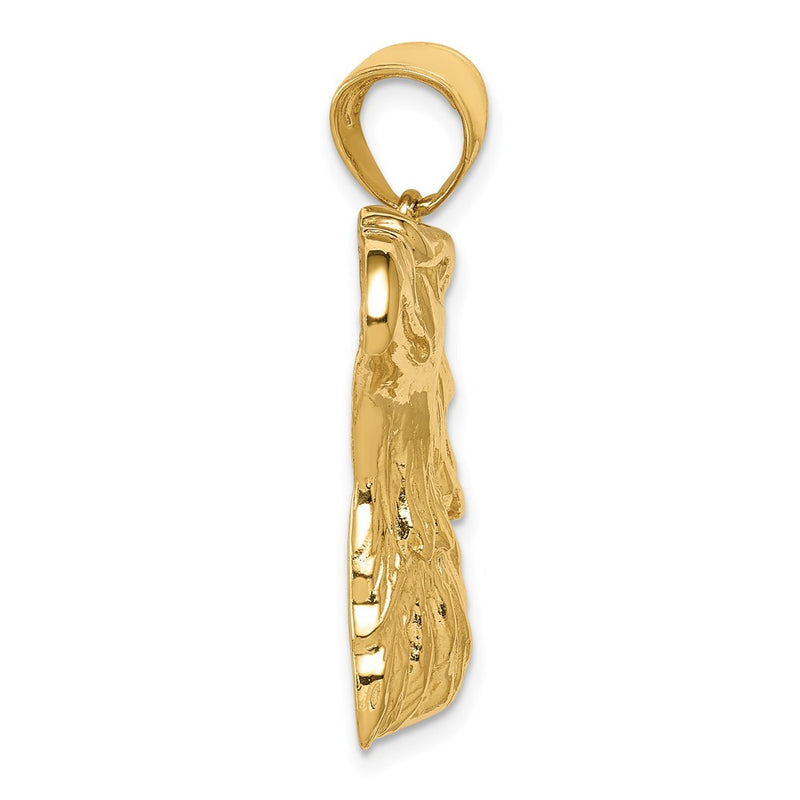 14k Yellow Gold Eagle Head Pendant