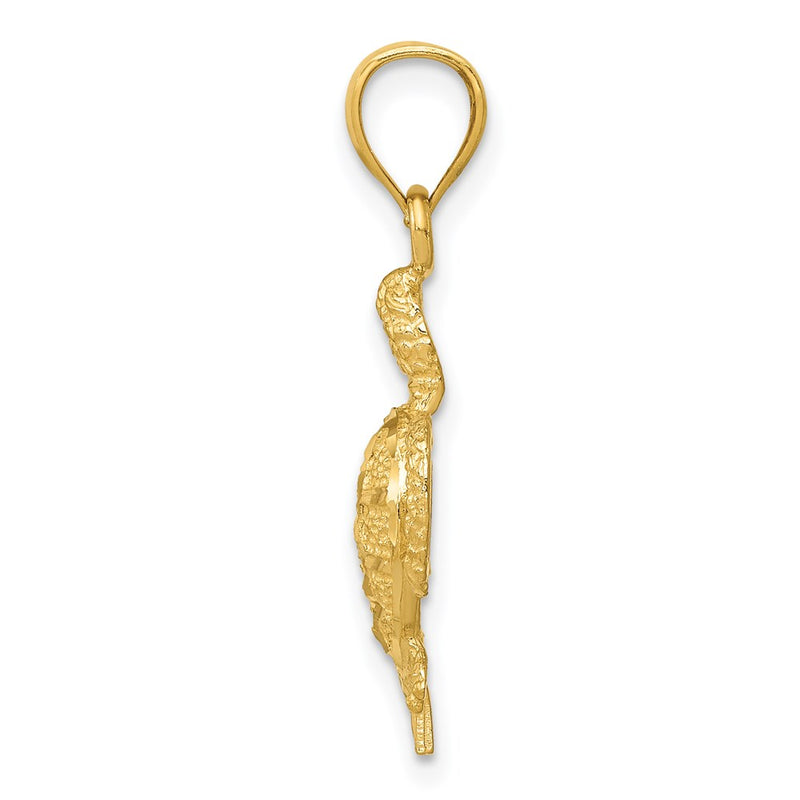 14k Yellow Gold Turtle Pendant