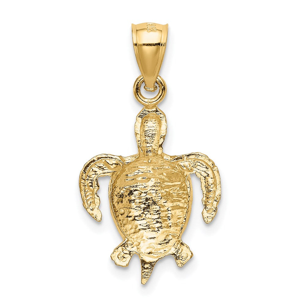 14k Yellow Gold Turtle Pendant