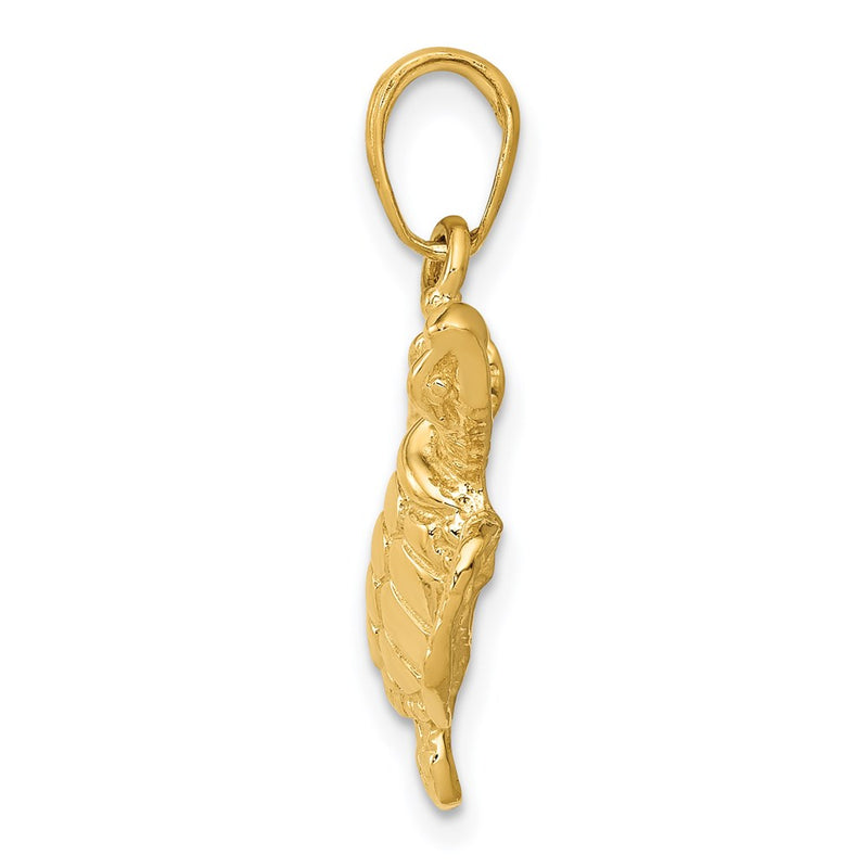 14k Yellow Gold Sea Turtle Pendant