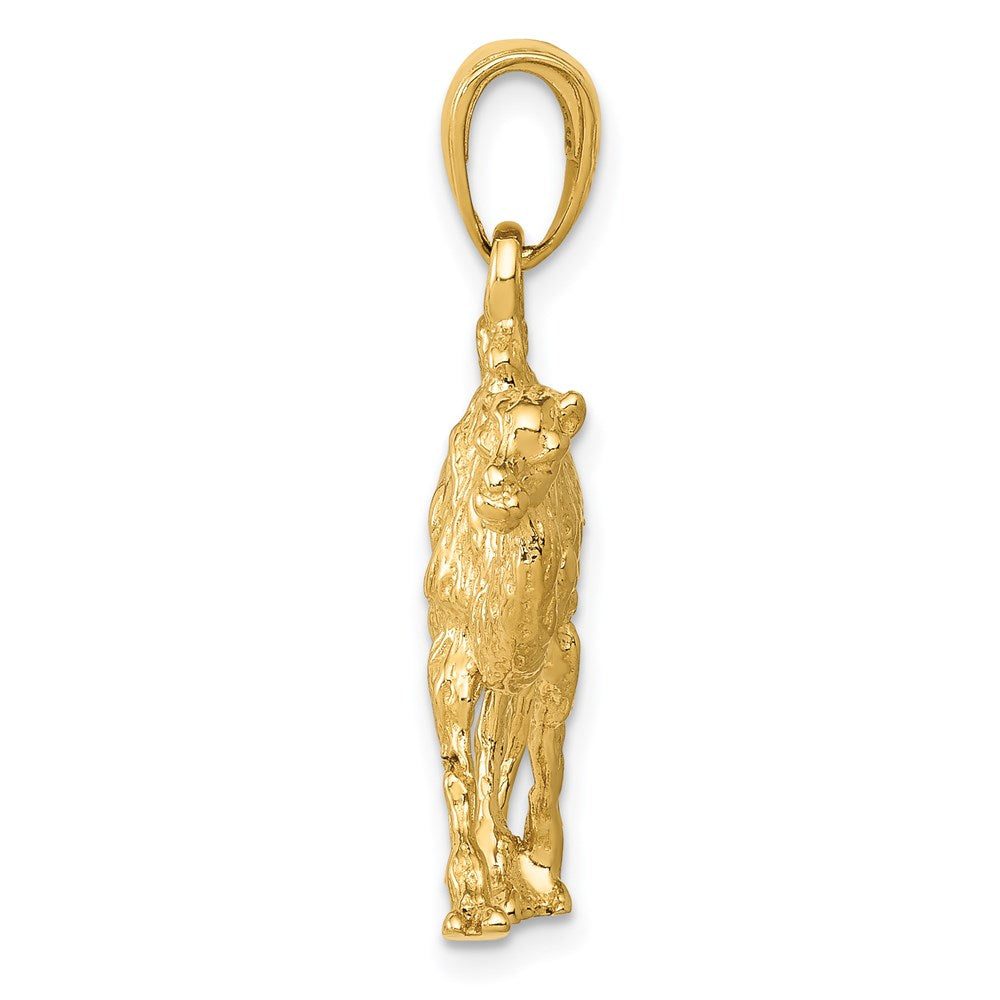 14k Yellow Gold  3D Camel Pendant